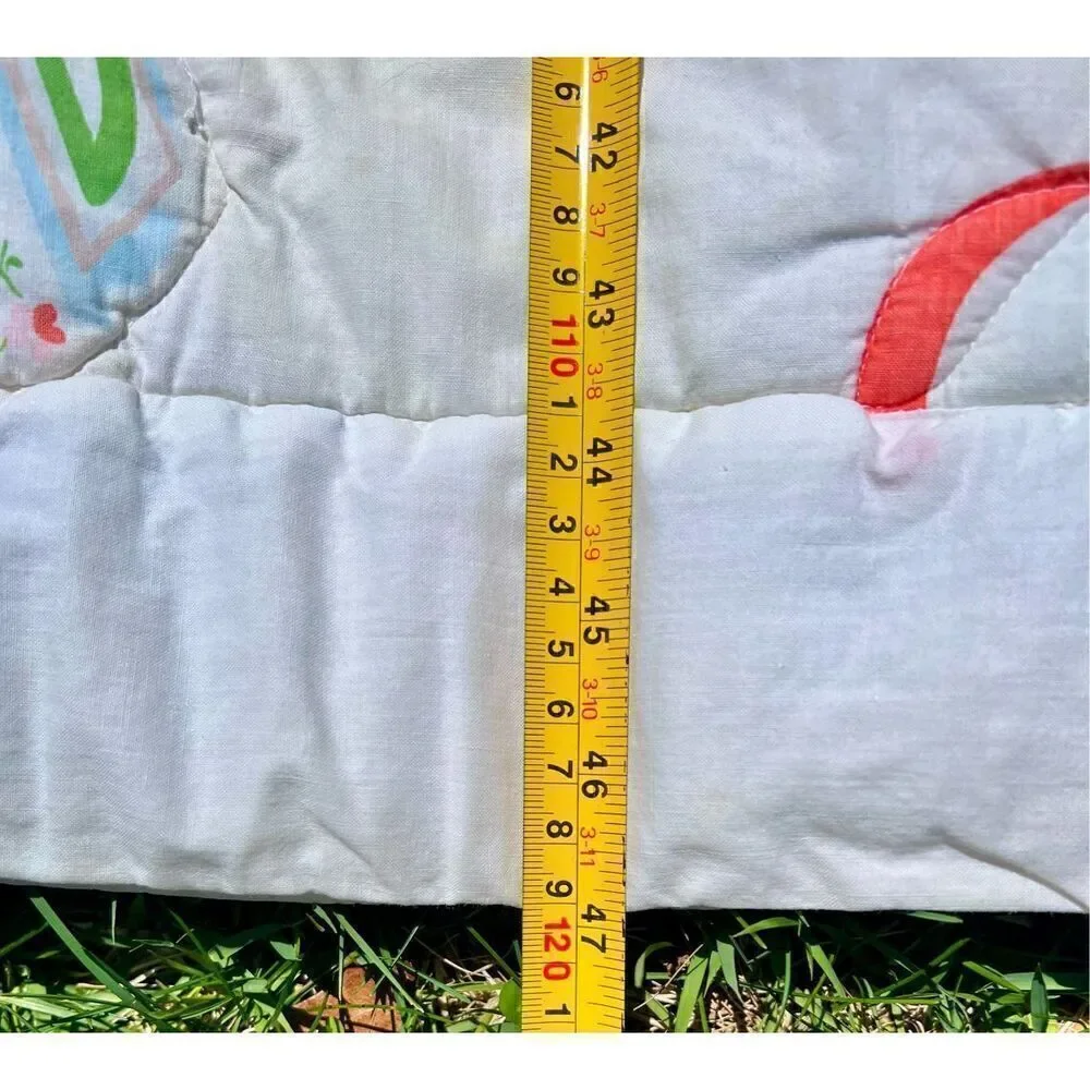 Vintage Nursery Quilt-Dolls, Toy Soldiers, Bears, Blocks Design-READ